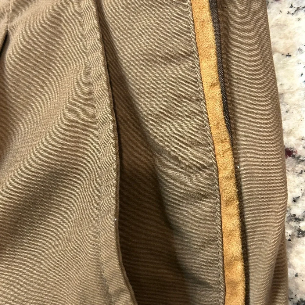 Orvis‎ Men's Brown 10-Pocket Cargo Pants Leather Trim Pockets 36/32 Hiking Trek